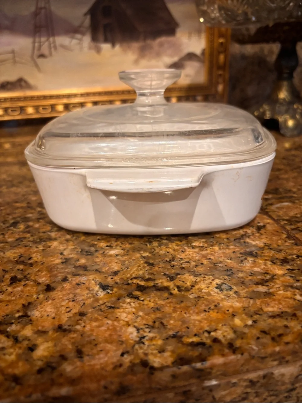 Vintage 1975 Corning Ware Country Festival Blue Bird Casserole Dish w/ Glass Lid
